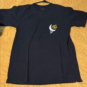 Vans Men's Black Tee with Yellow Logo